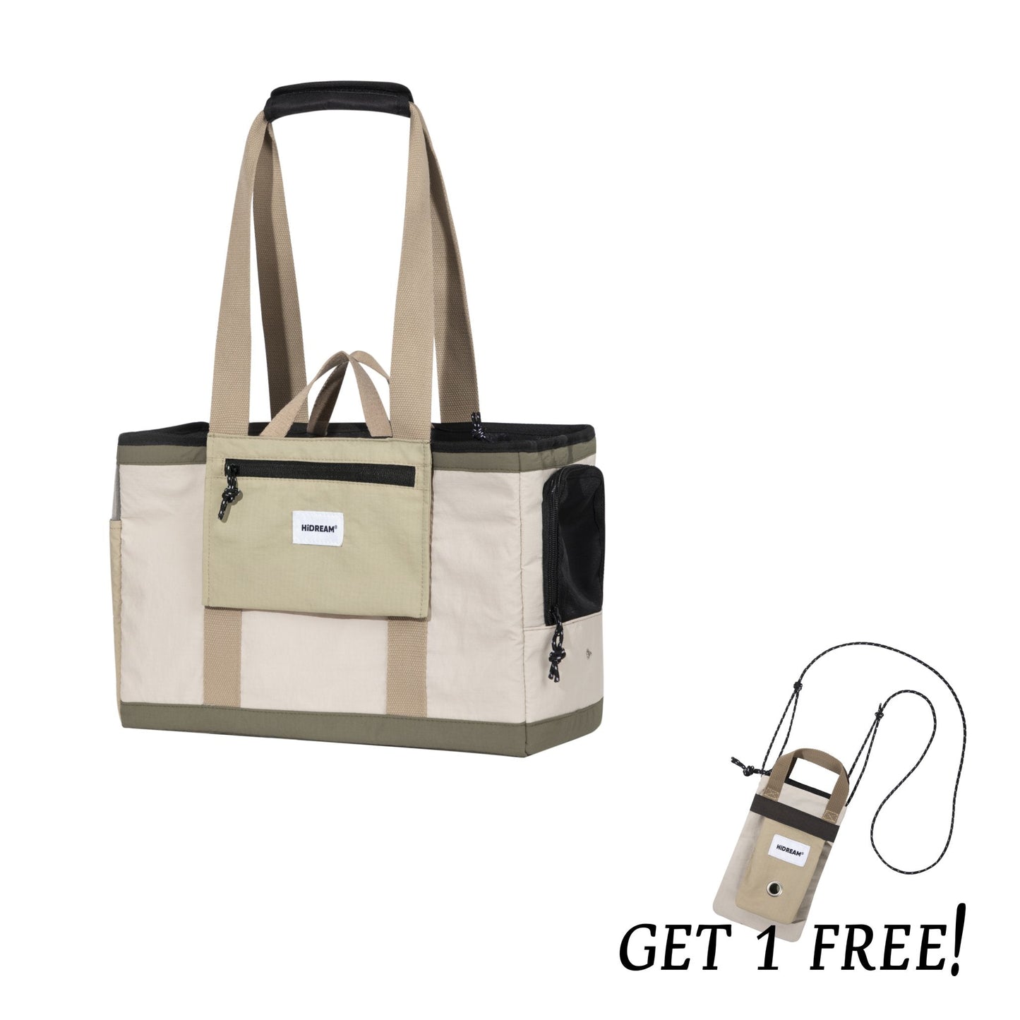 Squar Tote Bag - Beige image
