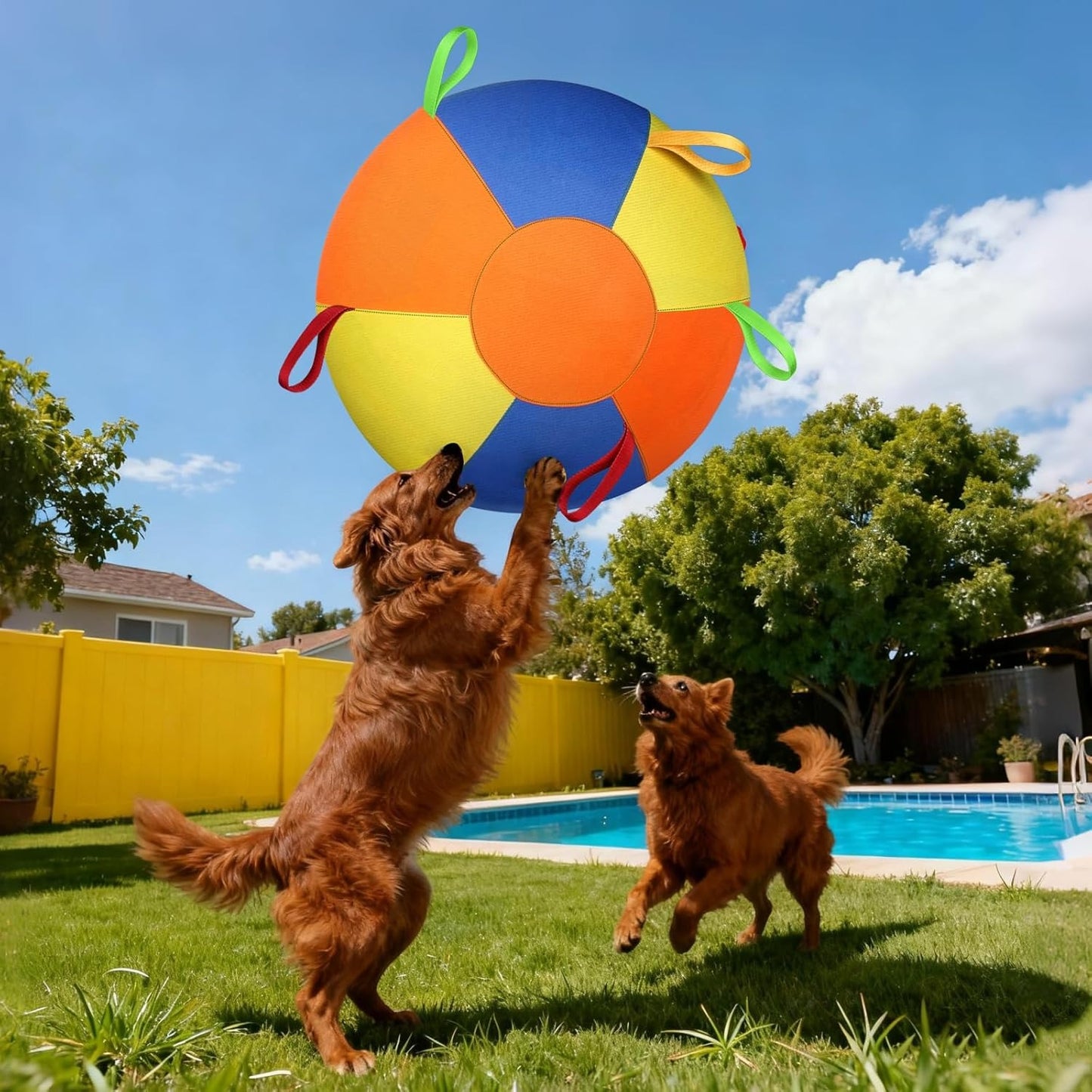 Herding Ball for Dogs, Large Dog Ball with Handles for Outdoor Play
