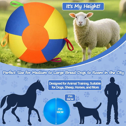 Herding Ball for Dogs, Large Dog Ball with Handles for Outdoor Play