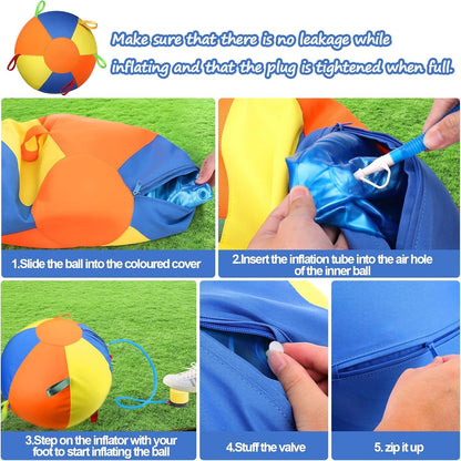 Herding Ball for Dogs, Large Dog Ball with Handles for Outdoor Play