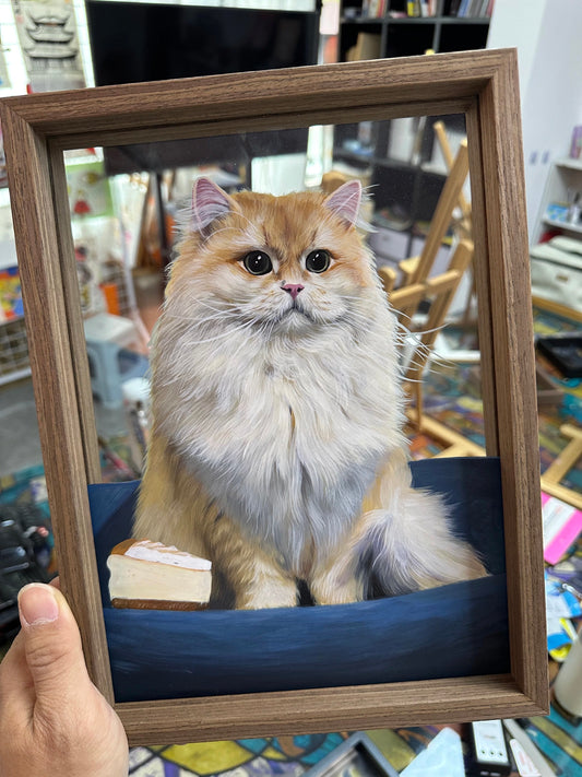 Hand-Painted 3D Pet Portrait